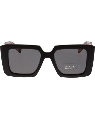 Prada Ikonoische sonnenbrille mit einheitlichen gläsern - Schwarz