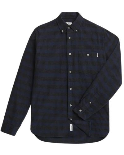 Woolrich Flanellhemd mit karomuster - Blau