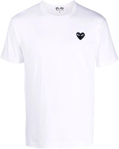 COMME DES GARÇONS PLAY T-Shirts - Weiß