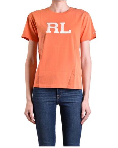 Ralph Lauren Colección de camisetas de algodón para mujer - Naranja
