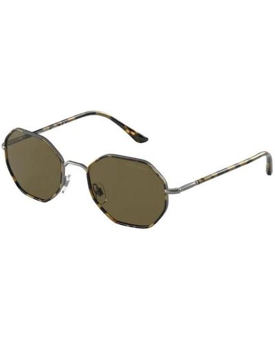 Giorgio Armani Stilvolle graue sonnenbrille für männer - Grün