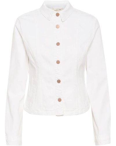 Cream Jackets > light jackets - Blanc