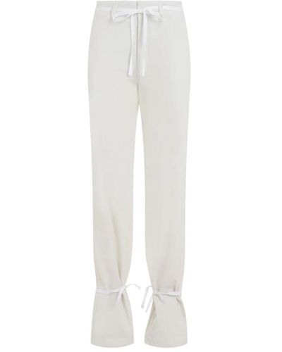 Lemaire Straight trousers - Blanco