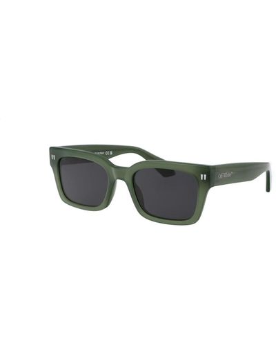 Off-White c/o Virgil Abloh Midland sonnenbrille für stilvollen sonnenschutz - Grün