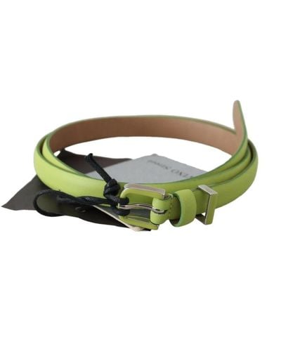 Ermanno Scervino Green Leather Chartreuse Silver Green Belt
