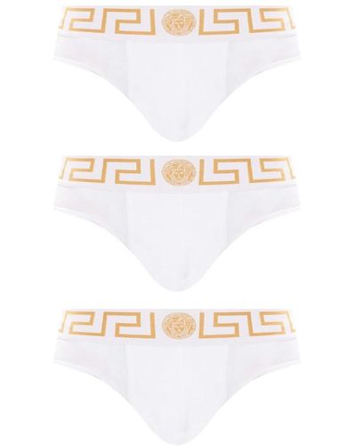 Versace Logo briefs 3-pack - Blanc