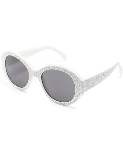 Celine Weiße sonnenbrille mit zubehör - Grau
