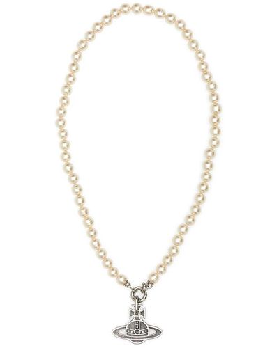 Vivienne Westwood Ivory perlenkette - Mettallic