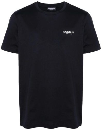 Dondup T-shirt e polo blu con logo - Nero
