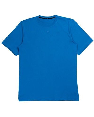 Marine Serre T-shirt in cotone biologico blu