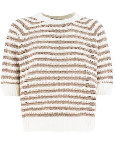 Le Tricot Perugia Knitwear > round-neck knitwear - Blanc