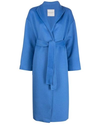Ermanno Scervino Belted Coats - Blue