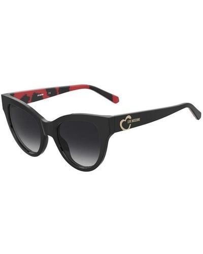 Moschino Stilvolle sonnenbrille schwarz dunkelgrau schatten
