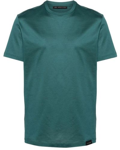 Low Brand Grünes baumwoll-t-shirt mit logo