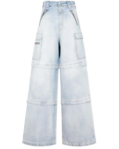 Vetements Jeans baggy transformer blu chiaro