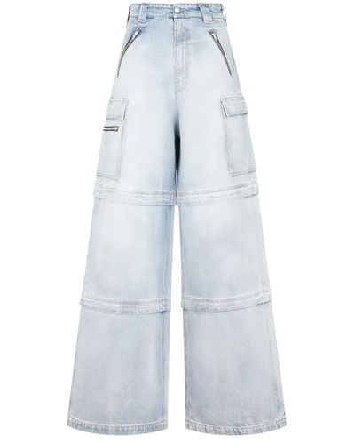 Vetements Jeans > wide jeans - Bleu