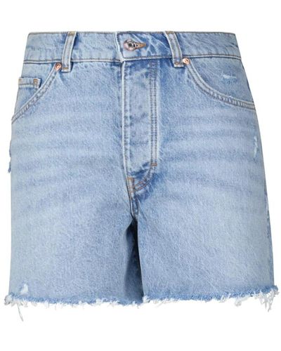 BOSS Jeans-shorts gealea im used-look - Blau