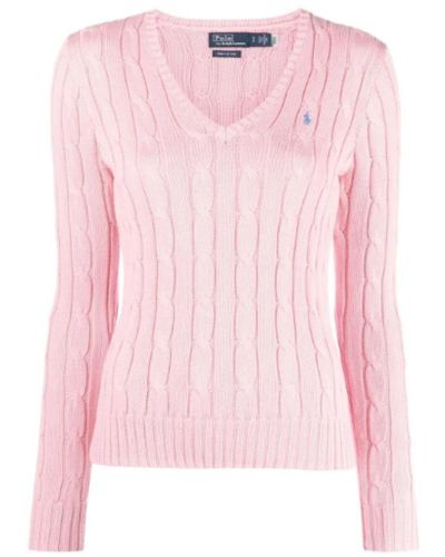 Ralph Lauren V-Neck Knitwear - Pink