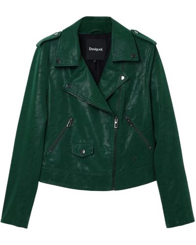 Desigual Leather Jackets - Green