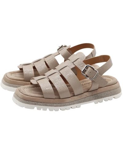 Laura Bellariva Flat Sandals - Brown