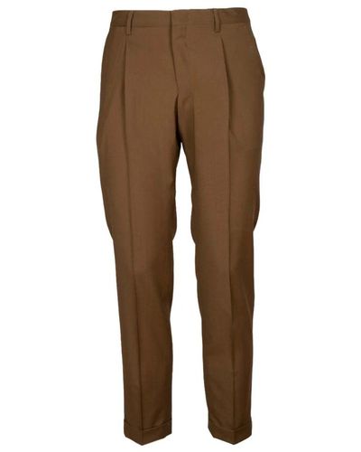 BRIGLIA Trousers > slim-fit trousers - Marron