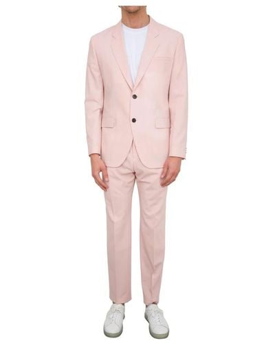 BOSS Single Breasted Suits - Pink