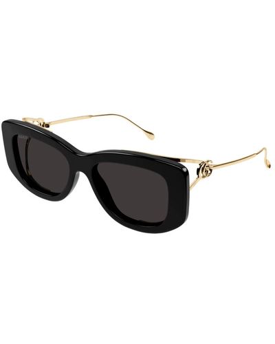 Gucci Schwarze sonnenbrille mit originalzubehör,weiße sonnenbrille mit originalzubehör