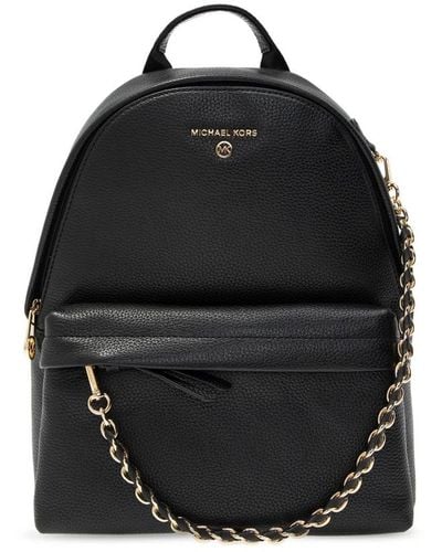 Michael Kors Leather backpack with logo - Nero