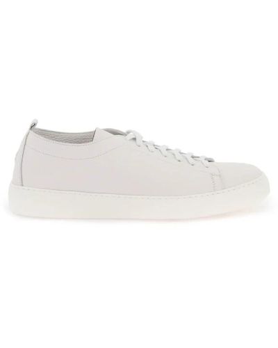 Henderson Sneakers in pelle di daino grana - Bianco