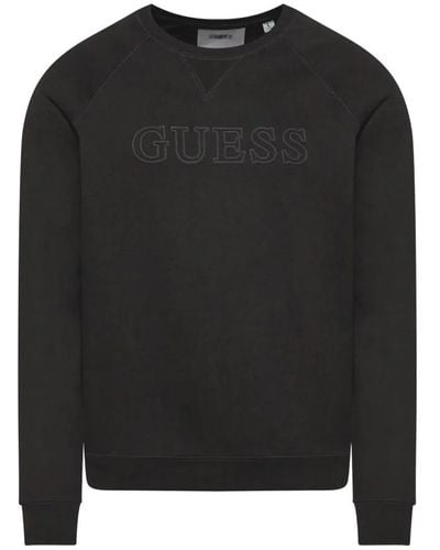 Guess 3d logo sweatshirt - schwarz rundhals