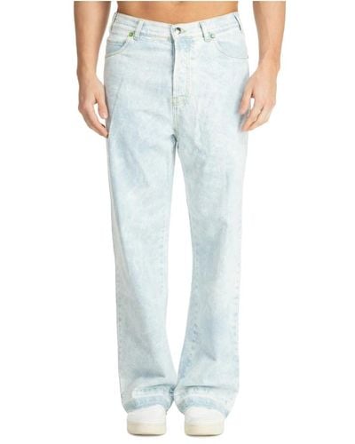 Barrow Jeans dritti da uomo con logo e tasche multiple - Blu