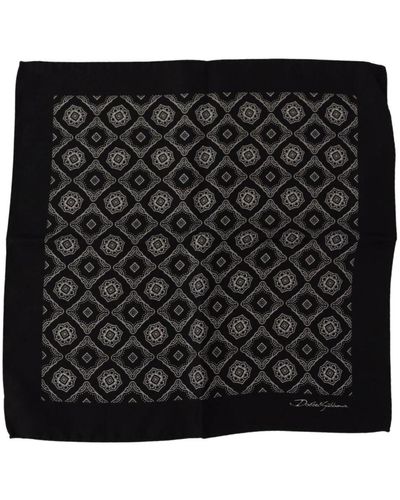 Dolce & Gabbana Seidenes geometrisches muster quadratisches tuch - Schwarz