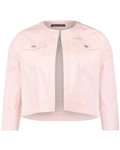 Betty Barclay Stilvolle jacke mit edelsteinen,stylische denimjacke mit strasssteinen - Pink