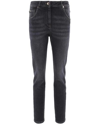 Brunello Cucinelli Jeans slim-fit de en negro - Gris
