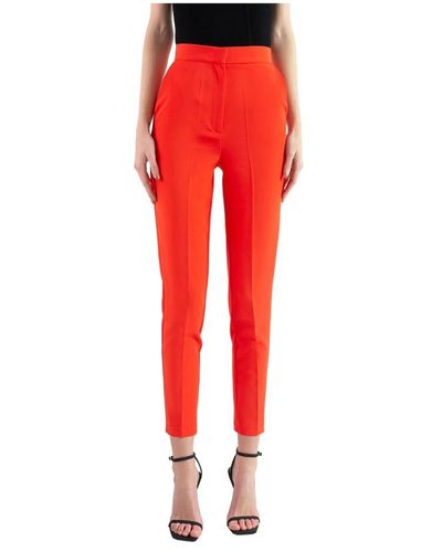 ACTUALEE Slim-Fit Trousers - Red