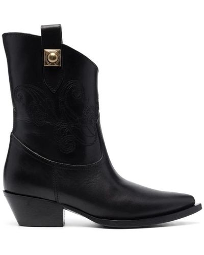 Etro Cowboy Boots - Black