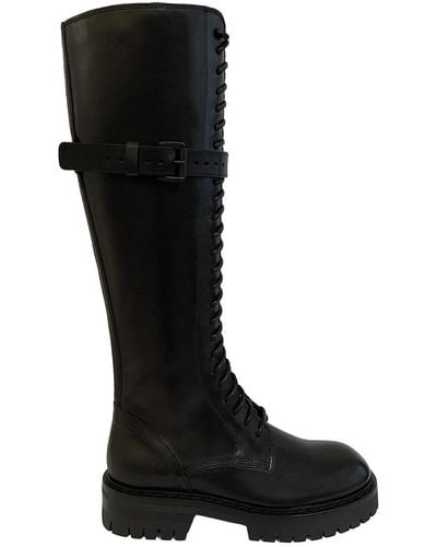 Ann Demeulemeester Lace-Up Boots - Black