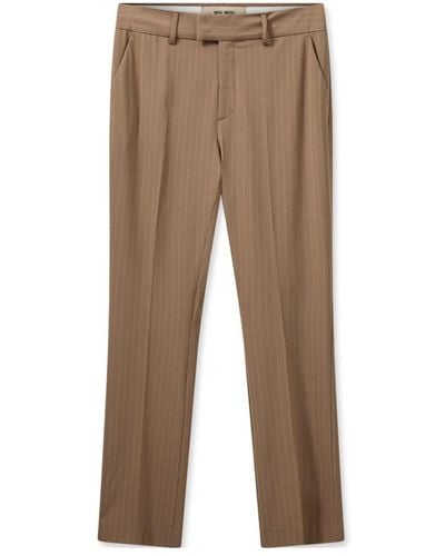Mos Mosh Straight Trousers - Brown