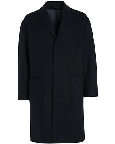 Calvin Klein Single-Breasted Coats - Black