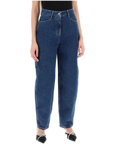 Saks Potts Denim organico helle jeans con dettagli utility - Blu