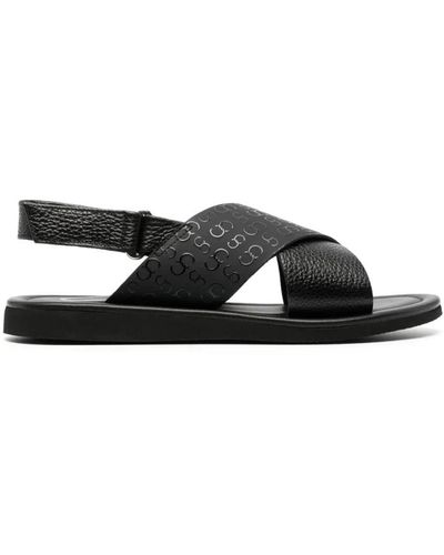 Casadei Shoes > sandals > flat sandals - Noir