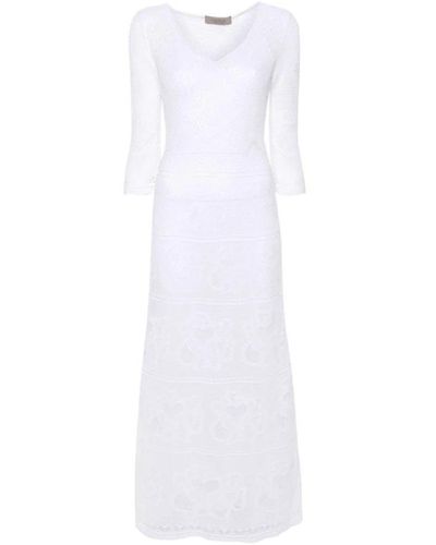 D.exterior Knitted Dresses - White