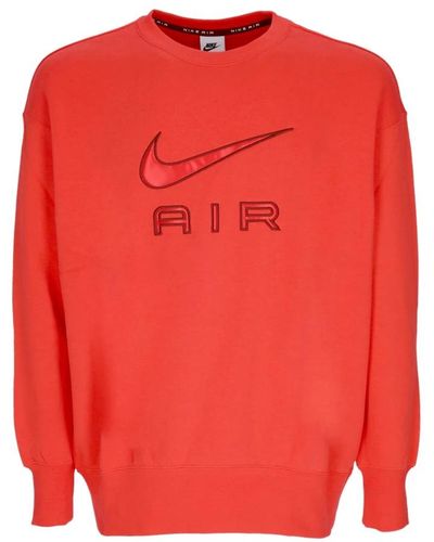Nike Air fleece crewneck sportbekleidung - Rot