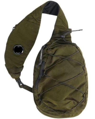 C.P. Company Crossbody rucksack mit verstellbarem riemen und sicheren reißverschlussfächern - Grün