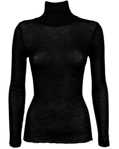 Lisanza Knitwear > turtlenecks - Noir