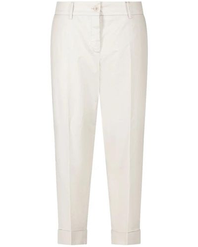RAFFAELLO ROSSI Slim-Fit Trousers - White