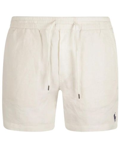 Ralph Lauren Weiße deckwash shorts für männer - Natur