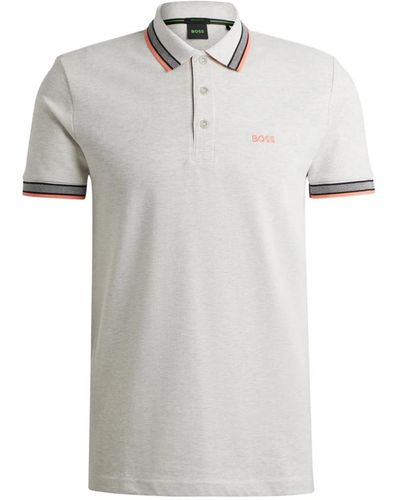 BOSS Klassisches polo-shirt für männer - Grau