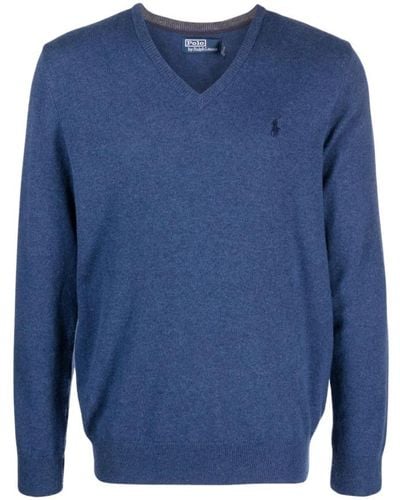 Polo Ralph Lauren V-Neck Knitwear - Blue