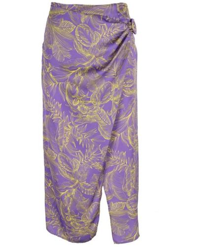 SIMONA CORSELLINI Faldas con hebilla violeta - Morado